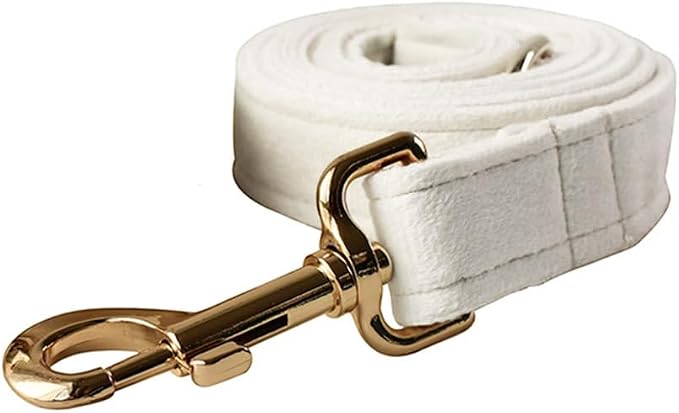 Velvet Dog Collar and Leash Set with Quick Release Metal Buckle | Bright & Stylish Leash and Collar Set, Soft Heavy Duty Pet Collars Adjustable for Samll Medium Large Dogs or Cats
