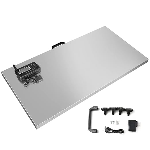 1100Lbs x 0.2Lbs Digital Livestock Scale Large Pet Vet Scale Stainless Steel Platform Electronic Postal Shipping Scale for Heavy Duty Large Dog Hog Sheep Goat Pig Sheep Scale
