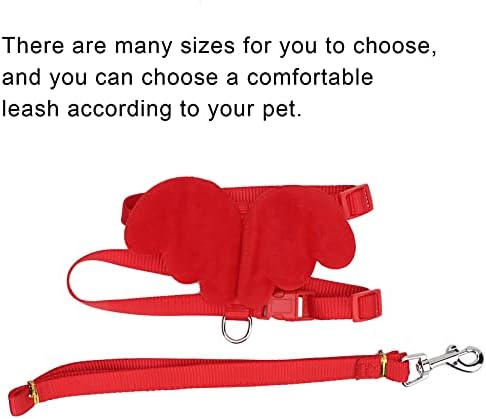 Duck Harness and Adjustable Chicken Walking Harness Breathable Pet Vest for Duck Chicken Hen Training Walking Basic Leashes [Red XS]