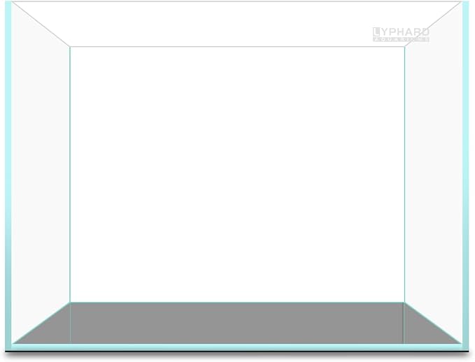 15 Gallon Rimless Aquarium, Ultra Clear Glass Low Iron Rectangular Fish Tank L19.6×W13×H13.8 Inches Thickness 6mm with EVA Foam Mat Included