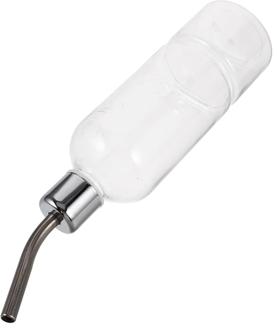 Baluue Small Animal Water Bottle 350ml Stainless Steel – No-Drip Leak-Proof Automatic Dispenser – for Wire Cages for Guinea Pigs Hamsters Rabbits Ferrets