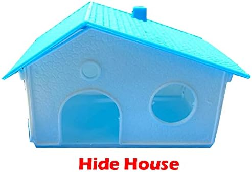 5-Level Large Crossover Twin Towner Tube Tunnel Habitat Hamster Rodent Gerbil Mouse Mice Rat Cage (Blue)