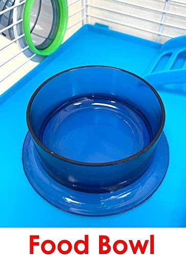 Large Multi-Floors Hamster Mansion Mouse Habitat Gerbil Home Rat House Small Animal Critter Cage (2-Floors, Blue)