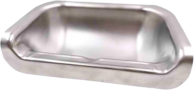 Fluff Trough 7.25 Inch Tall Elevated Dog Bowls Stainless Steel Raised Dog Bowl with Stand Holds 2 Cups Pet Food Vet Recommended, Dishwasher Safe Feeder Station
