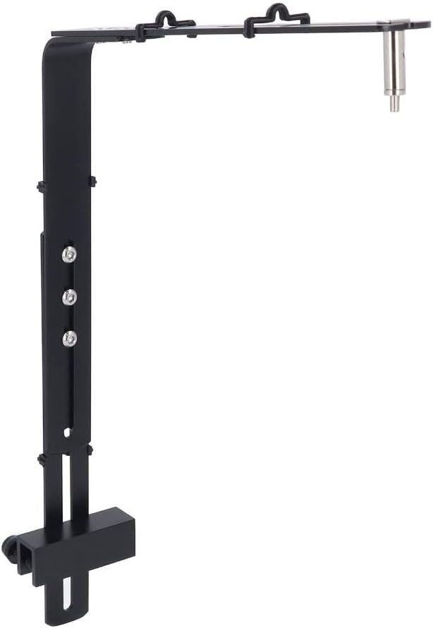 Adjustable Aluminum Aquarium Light Bracket - Universal Hanging Mount Holder for Fish Tank LED Lamps (Black)