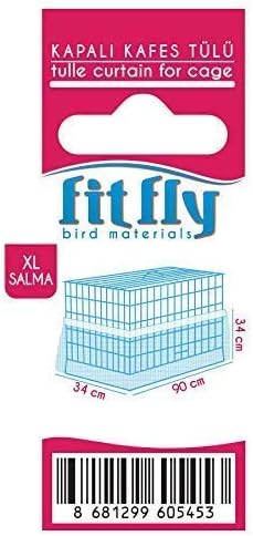 Fit Fly Bird Cage Seed Catcher Mesh Max 80" Circumference Pocket Style Covers Underneath The Cage (Extra Large)