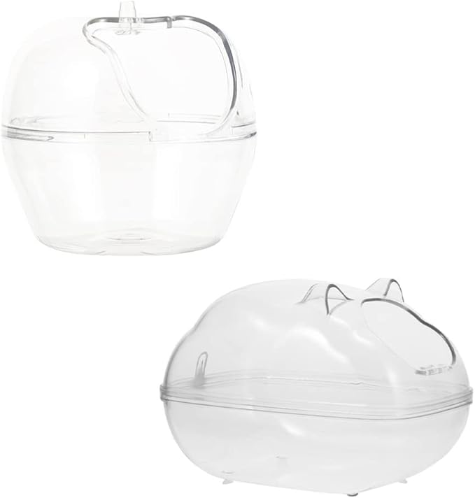 Mipcase 2pcs Hamster Bath Basins Non-dust Hamster Bathroom Small Pet Toilets for Chinchillas Bath Containers Compact and Practical Supplies