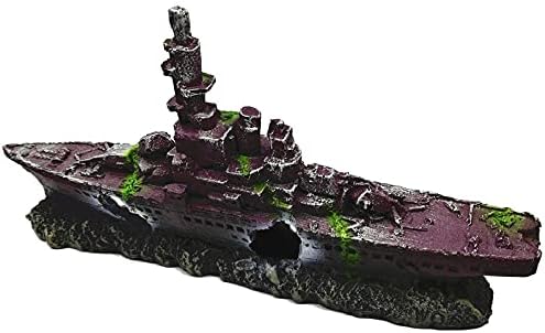 Ulalaza Aquarium Decorations Landscaping Tree Stump Hole Rock Cave Hideouts Stone Fish Tank Resin Driftwood Painted with Realistic Details Over House Supplies Castle Accessories