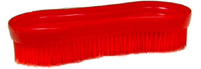 Intrepid International Magic Horse Brush, for Horse Grooming Kit w/Durable Plastic Bristles, Horse Brushes for Grooming, Removes Dirt, Sweat, Grime, Red