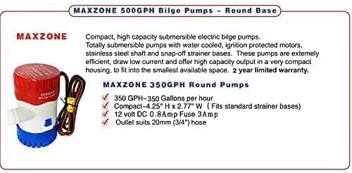 Submersible Boat Bilge Water Pump 12v Non-Automatic Marine Electric Bilge Pump for Ponds, Pools, Spas Silent, Boat Caravan RV Submersible