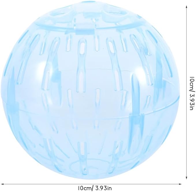 POPETPOP Hamster Running Ball Toy 4 Inch Transparent Exercise Sphere for Small Pets Gerbils Chinchillas Lightweight Portable Activity Ball