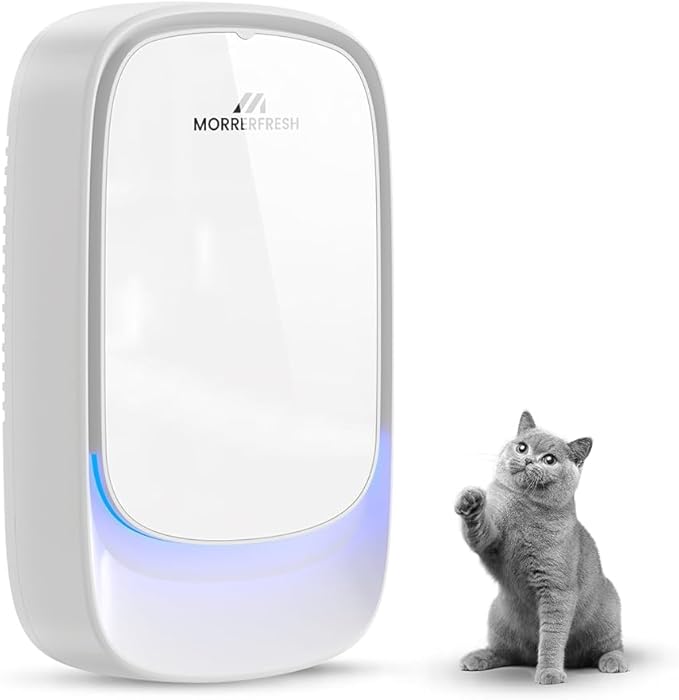 Cat Litter Deodorizer - Plug In Air Purifier for Litter Box, Pet Odor Eliminator for Strong Odors, Filterless Air Freshener for Pets, Kitchen, Bedroom, Small Room, Ozone Free & Quiet