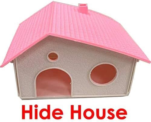 Pink 5-Floors Large Twin Tower Syrian Hamster Rodent Gerbil Mouse Mice Rat Cage with Crossover Tube Tunnel