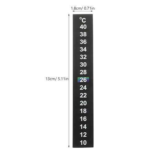 Stick on Thermometer Strip Aquarium Temperature Sticker with Color Changing LCD Display 10-40 Easy Read Adhesive Temperature Indicator for Fish Tanks 10 Pack