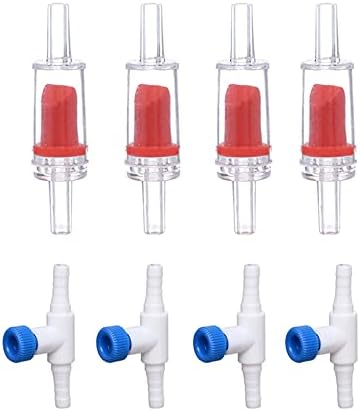 4pcs Small Aquarium Bio Sponge Filter, Up to 5 Gallon | With Suction Cups, Check Valves, For 5 Gal, 10 Gal, 20 Gal, Breeding Fry Betta Shrimp Fish Tank