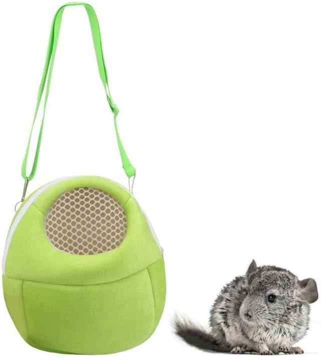 Hypeety Pet Carrier Bag Pet Sling Carrier Backpack Portable Travel Backpack Breathable Outgoing Bag bonding Pouch for Small Pets Hedgehog Hamsters Sugar Glider Chinchilla Guinea Pig (Green)