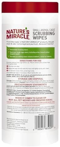 Nature’s Miracle Small Animal Cage Scrubbing Wipes 30Ct (Pack of 12)