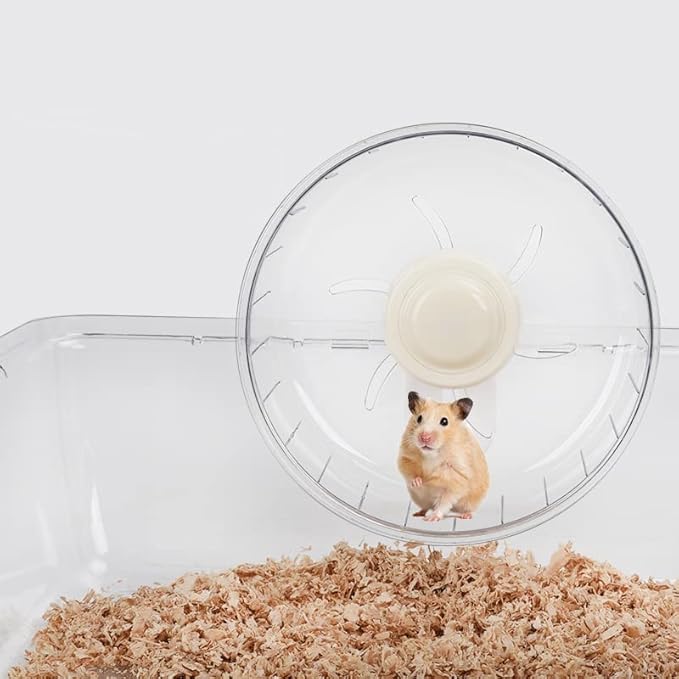 Silent Hamster Exercise Wheel - 7.9 Inch Running Spinner Quiet Runner for Small Animal Pet Gerbil Dwarf Syrian Hedgehog Rat Mouse Mice