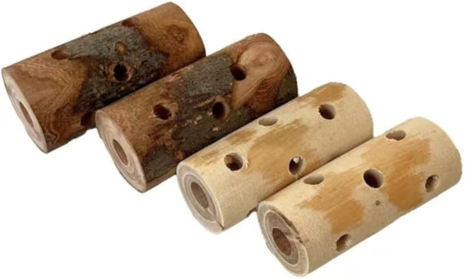 4PCS Apple Wood Small Animals Chew Sticks, Naturally Apple Sticks, Small Pet Chew Teething Toys for Chinchillas, Rabbits, Guinea Pigs, Hamsters