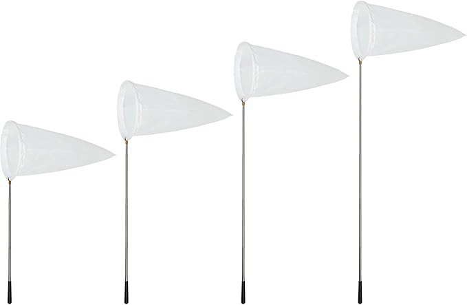 RESTCLOUD Insect and Butterfly Net with 12" Ring, 24" Net Depth, Handle Extends to 59 Inches