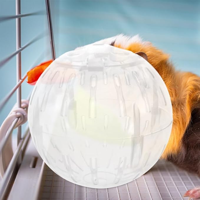 POPETPOP 4 Inch Hamster Running Ball Toy Transparent Exercise Ball for Small Pets Safe and Smooth Rolling Small Animal Activity Wheel