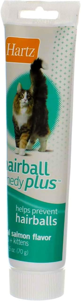 Hartz Hairball Remedy Plus Salmon Flavored Paste for Cats and Kittens, 2.5 Ounce (Pack of 6)