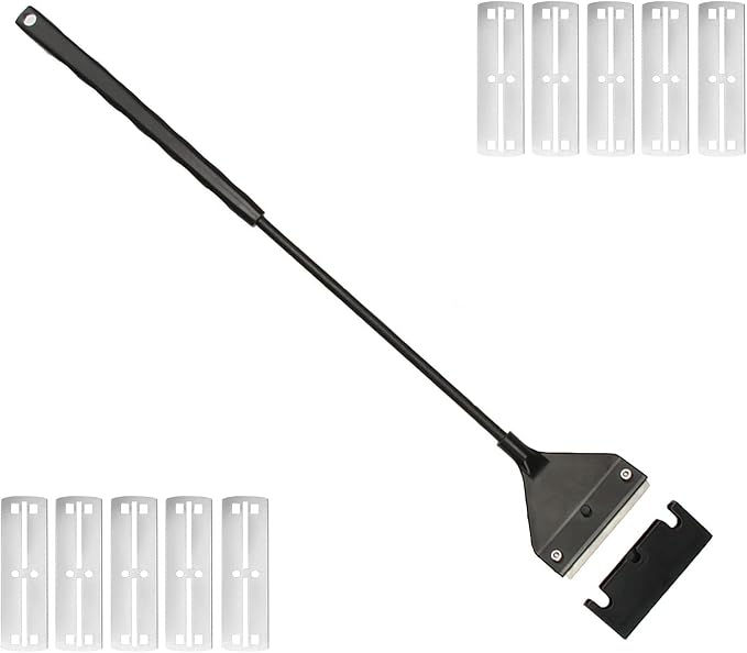 Vimvins Algae Scraper for Glass Aquarium,Aquarium Razor Scraper with 10 Replaceable Blades,Aquarium Cleaning Tools.