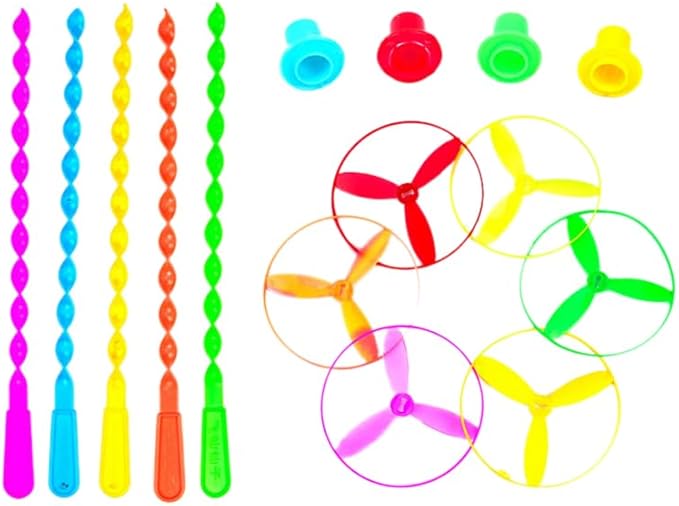 ibasenice Rotating Flywheel Flying Saucer Toy for Kids Hand Pushing Outdoor Indoor Parent-Child Interaction Pack 5.11X5.11X9.44 Inches