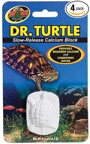 Zoo Med Dr. Turtle Slow Release Calcium Block Treats up to 15 Gallons (.5 oz) - Pack of 4