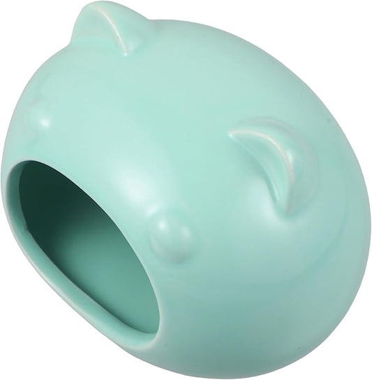 Happyyami Adorable Small Pet House Ceramic Hamster Habitat Lightweight Portable Hideout for Rats Mice Guinea Pigs