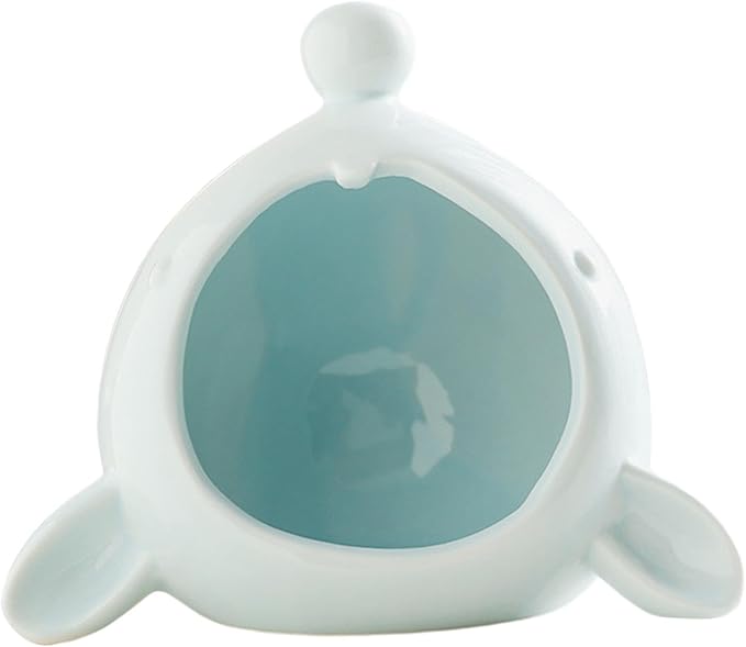 Ceramic Hideout for Hamsters, Cave Shelter for Small Pets, Blue