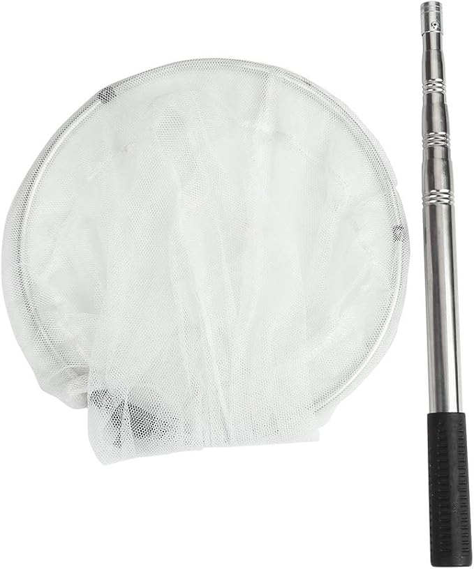 RESTCLOUD Insect and Butterfly Net with 12" Ring, 24" Net Depth, Handle Extends to 59 Inches