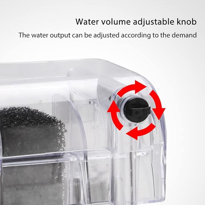 HIERYAN Fish Tank Small Filter Small Aquarium Filter，for 1 to 8 Gallons | Small Submersible Hanging Fish Tank Filter