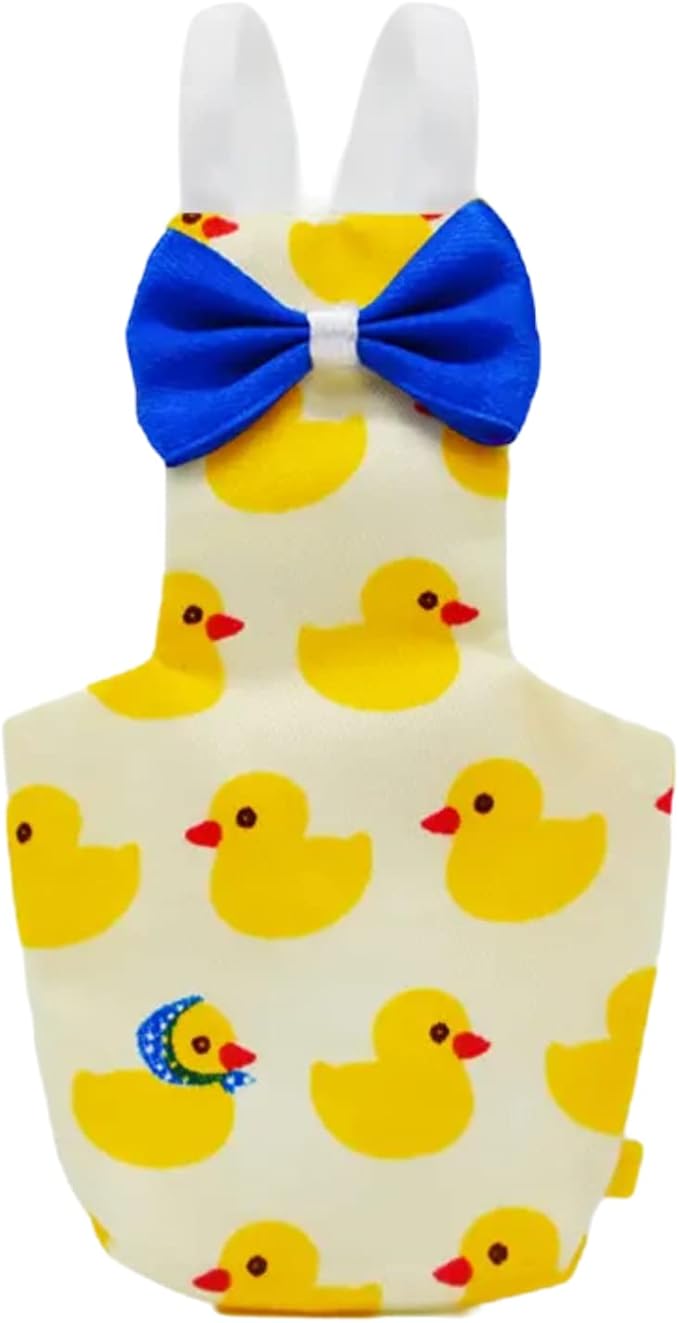 Bird Flight Suits Diapers for Monk Parakeets, Conures, Lovebirds, Cockatiels Flight Suits, Parrot Clothes, Bird Training Nappy Suit Liners Clothes (Medium,Yellow-D)