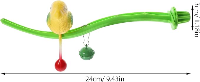 POPETPOP Swing Bird Model Bird Perch Toy Plastic Cage Stand Simulation Fake cage Toy Parakeets Perch Funny Teasing for Cockatiels Cockatoo Macaw