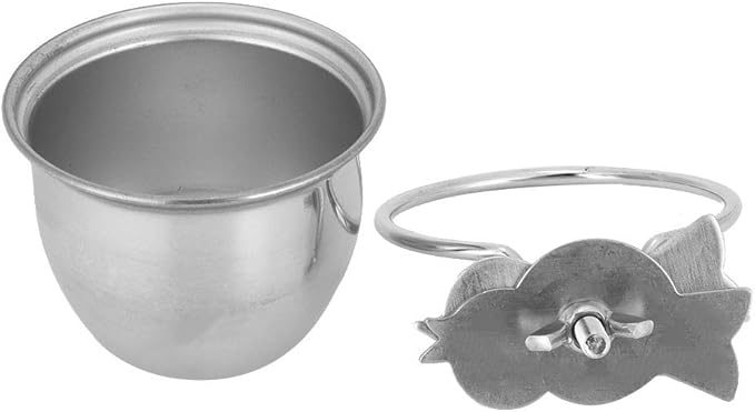 SYH&AQYE Stainless Steel Bird Food Water Coop Cup, Bird Feeding Dish Feeder with Clamp Holder for Macaw African Greys Budgies (8.5cm)