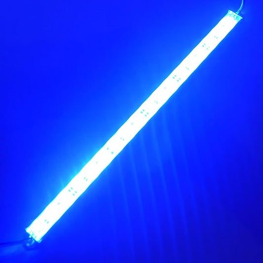 12" Blue 460nm LED Aquarium Fish Tank Light SMD5050 Waterproof IP67 | 18LEDs Aluminum LED Lighting 12V DC Grow Plant Light Bar Marine Reef Aquariums Lighs (No Adapter and Dimmer)