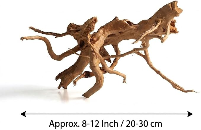 emours Spider Wood for Aquarium, Natural Driftwood for Fish Tank Decor, Aquascape Wood for Freshwater Aquarium & Reptile Habitat (8-12 Inch / 20-30 cm)