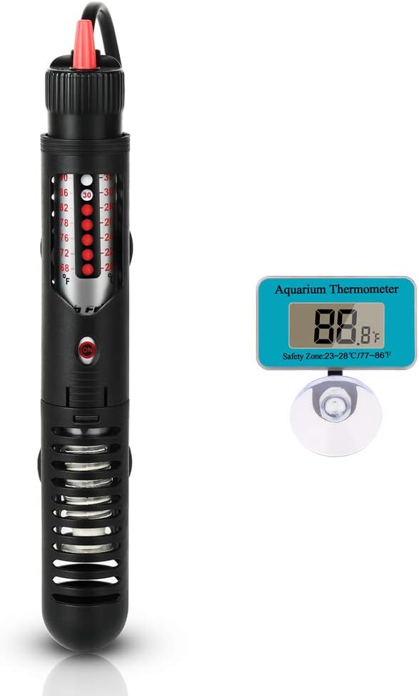 DaToo Aquarium Heater Fish Tank Heater Submersible 25 Watt, 1 Yr Warranty