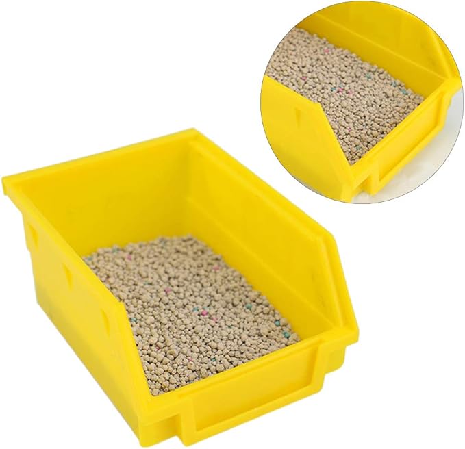 POPETPOP Hamster Sand Bathroom Large-Chinchilla Dust Bath Plastic Sand Bath Container Hamster Toilet/Bathtub/Sandbox-Random Color Size L