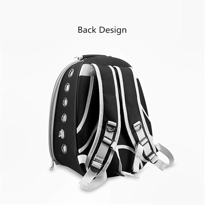 Bird Carriers Parrot Backpack Small Carrying Cage Outdoor Travel Comfortable Breathable Extensible Carrier Backbag 1Pcs Black