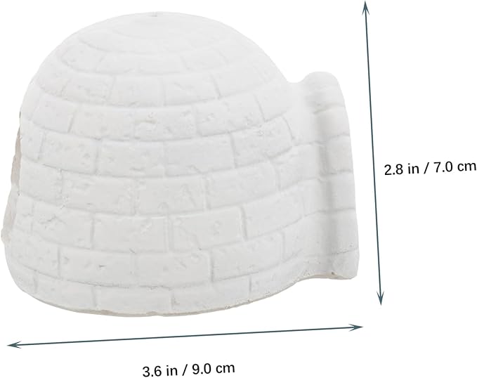 Generic Ceramic Hamster Hideout Small Cooling Igloo Nest Hut for Small Animals Pet House Refreshing Shelter with Unique Design