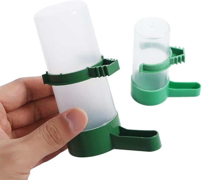 Bird Feeder 2PCS Plastic Bird Water Drinker Hanging Food Dispenser Automatic Drinking Fountain Bird Supplies Parrot Feeding Tool Bird Cage Accessories