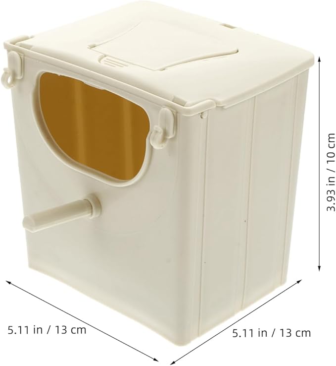 2 Pcs Bird Breeding Box Hanging Nesting Box for Small Birds Finch and Parakeets Pet Cage Incubation Durable Weather-Resistant Indoor Outdoor 5.11X5.11X3.93In