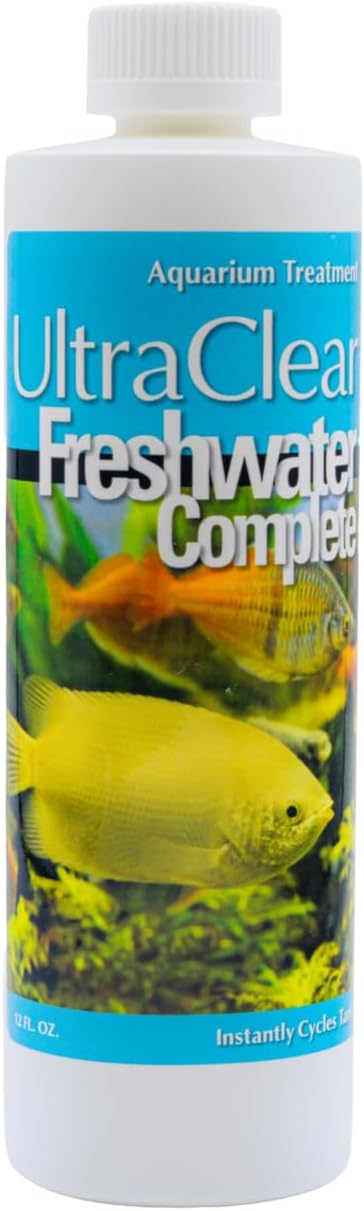Freshwater Complete – Beneficial Bacteria Aquarium Additive – 3-in-1 Bio Starter, Aquarium Water Clarifier & Sludge Digester – Helps Establish Biological Filtration & Clear Cloudy Water