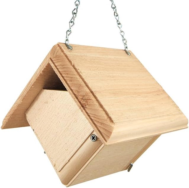 Coveside Carolina Wren Bird Houses – Pack of 3 – Hanging Wooden Nest Boxes for Outdoor Use – Eastern White Pine Construction – Weather-Resistant Wren Houses – Made in USA