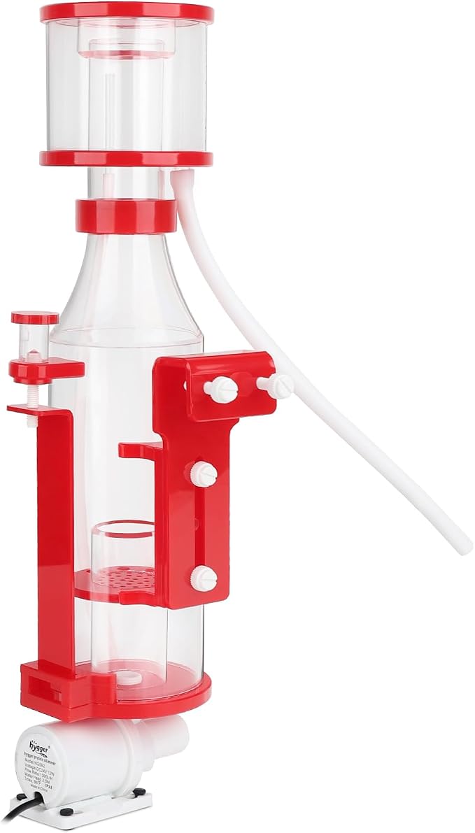 hygger Protein Skimmer for Saltwater Aquariums with 7W Pinwheel Pump, Adjustable Hang on Back Protein Skimmer Aquarium Oil Film Processor for Up to 48-79Gal Reef Tank, Filter for Marine Aquariums