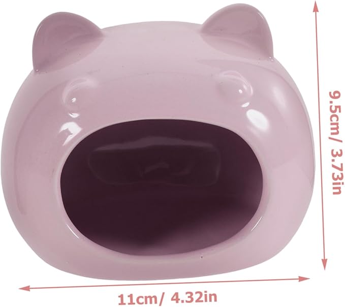 Toddmomy Ceramic Hamster Hideout Bed Cooling Pet Bed for Small Animals Guinea Pig Hedgehog