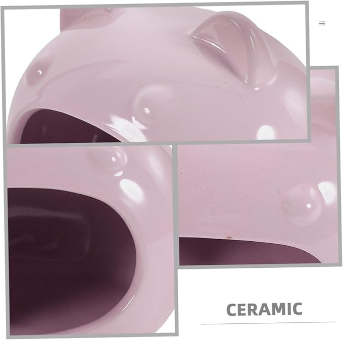 Small Pet Hideout Ceramic Hamster House Rats Guinea Pigs Hedgehogs Comfortable Bed