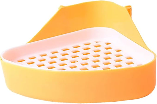 Totority Chinchilla Dust Bath Hamster Bathroom Rabbit Potty Training Toilet Easy to Pet Potty Wall Mount Random Color